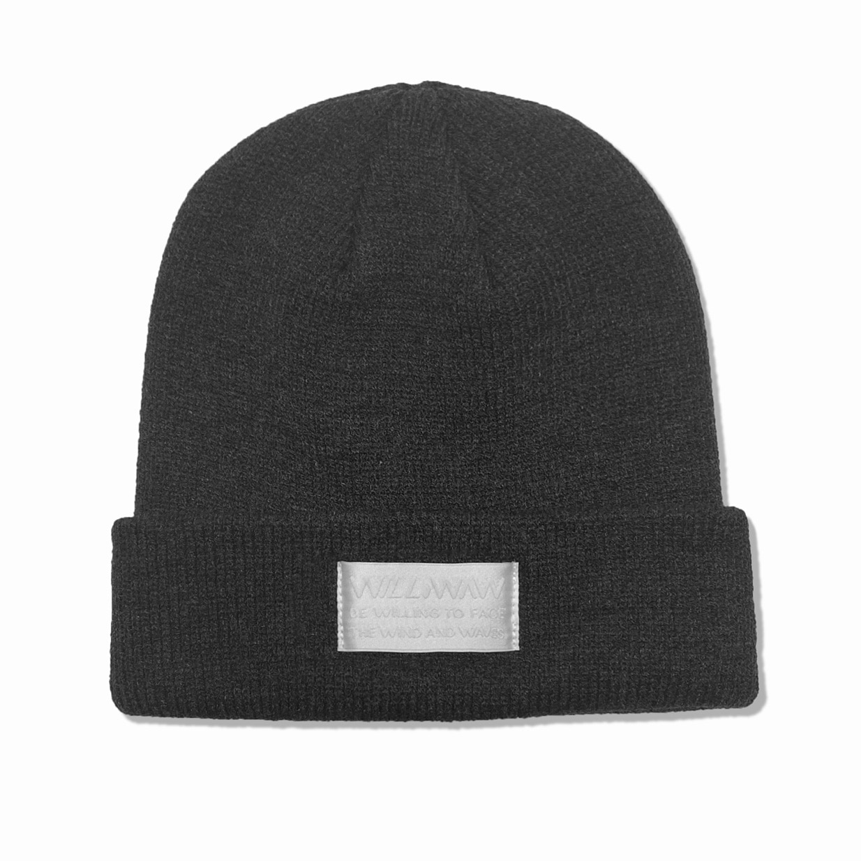 LOGO PATCH BEANIE _ CHARCOAL GRAY